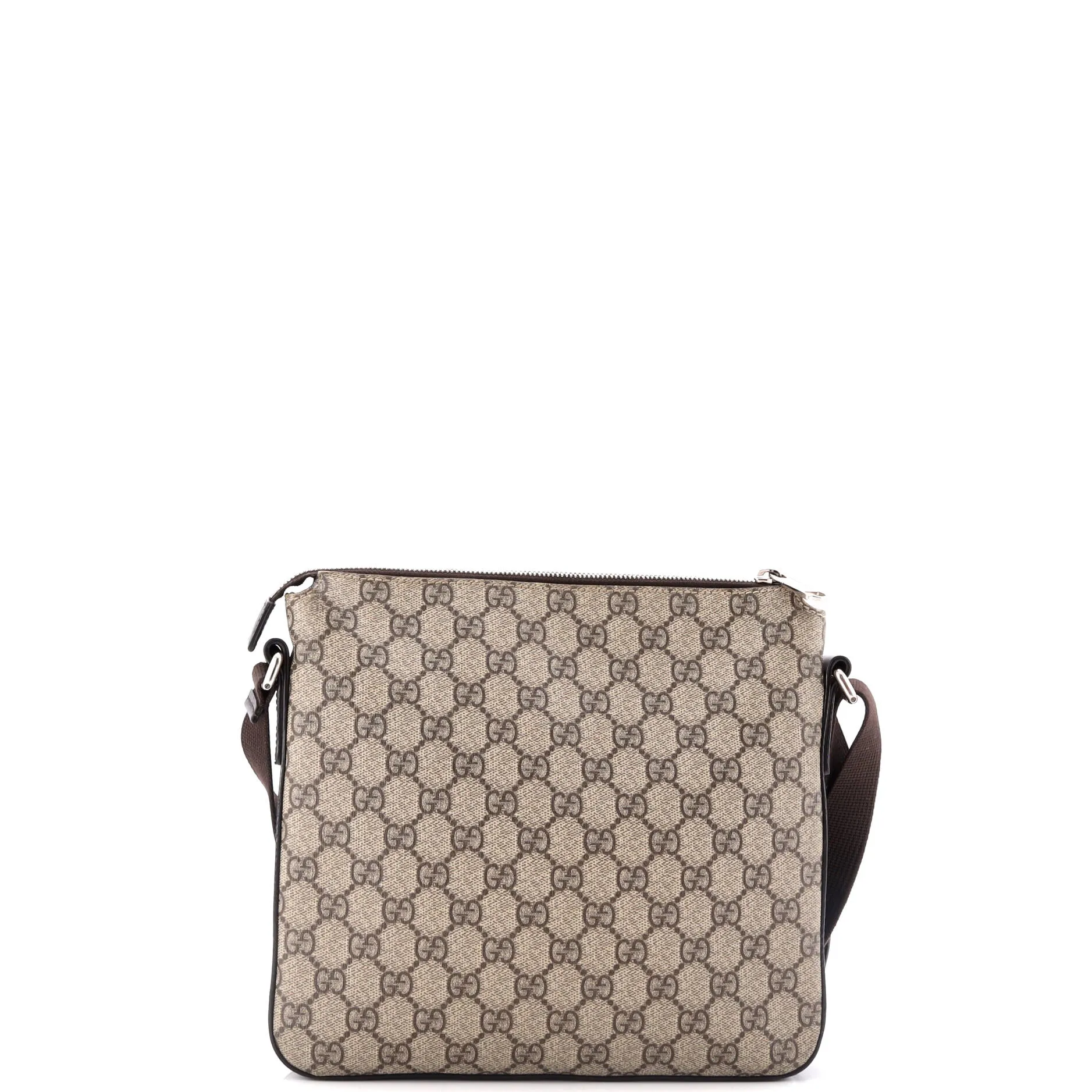 Front Zip Messenger GG Coated Canvas Medium