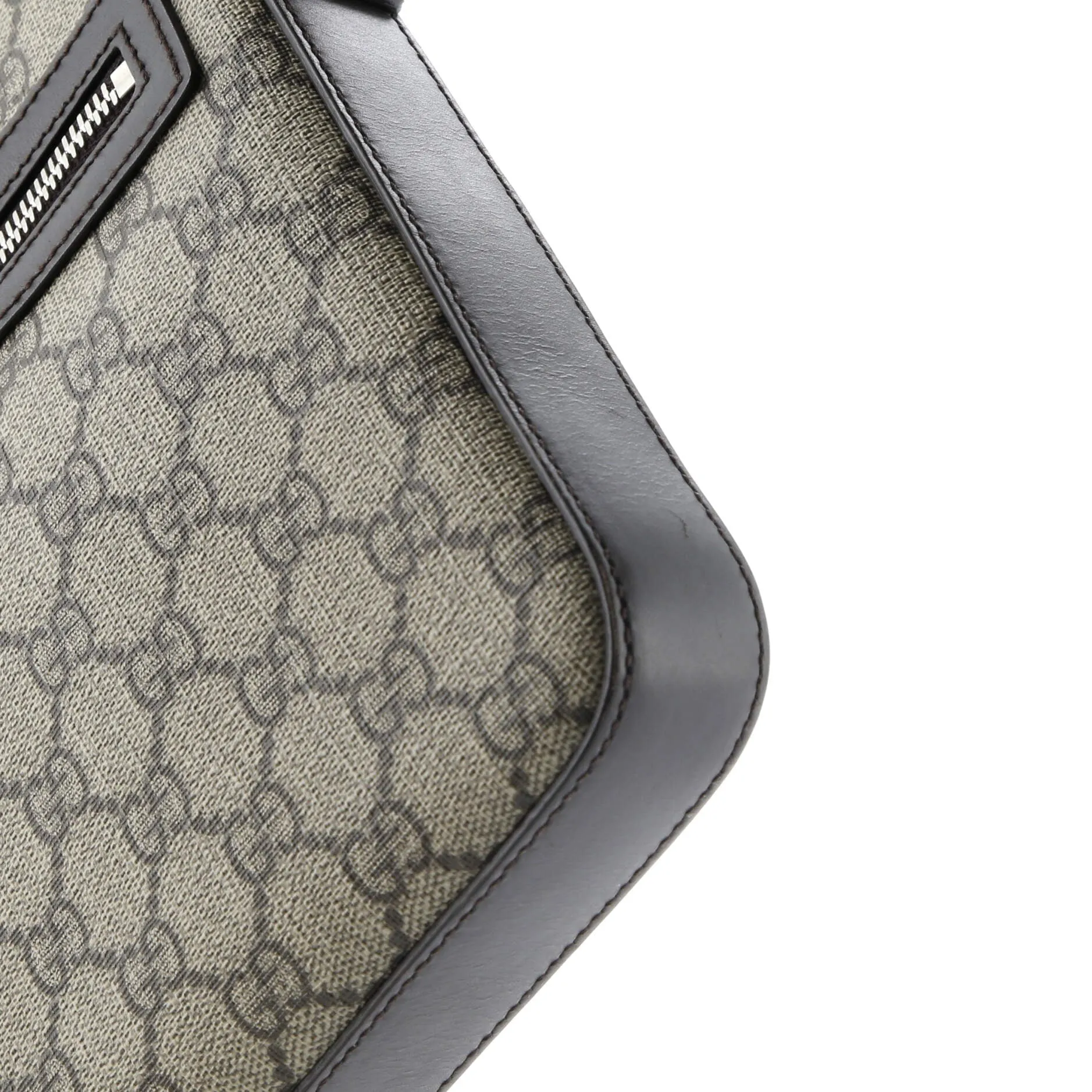 Front Zip Messenger GG Coated Canvas Medium