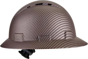 Full Brim Hard Hat - OSHA Safety Helmet Durable Lightweight Carbon Fiber Hard Hat, 6-Point Ratchet Suspension Protective Gear for Men and Women