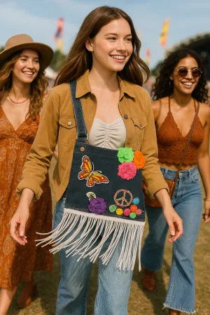 Funky Festival Denim Bag