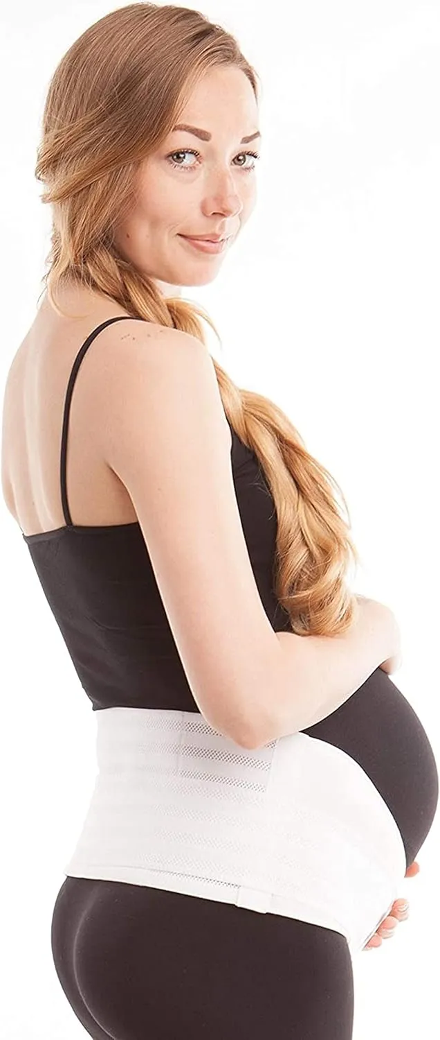 GABRIALLA Cotton Lined Pregnancy Belly Band for Pregnant Women, Soft & Breathable, Pregnancy Must Haves Belly Support Band for Abdominal, Pelvic, Waist, Back Pain - Adjustable Maternity Support Belt