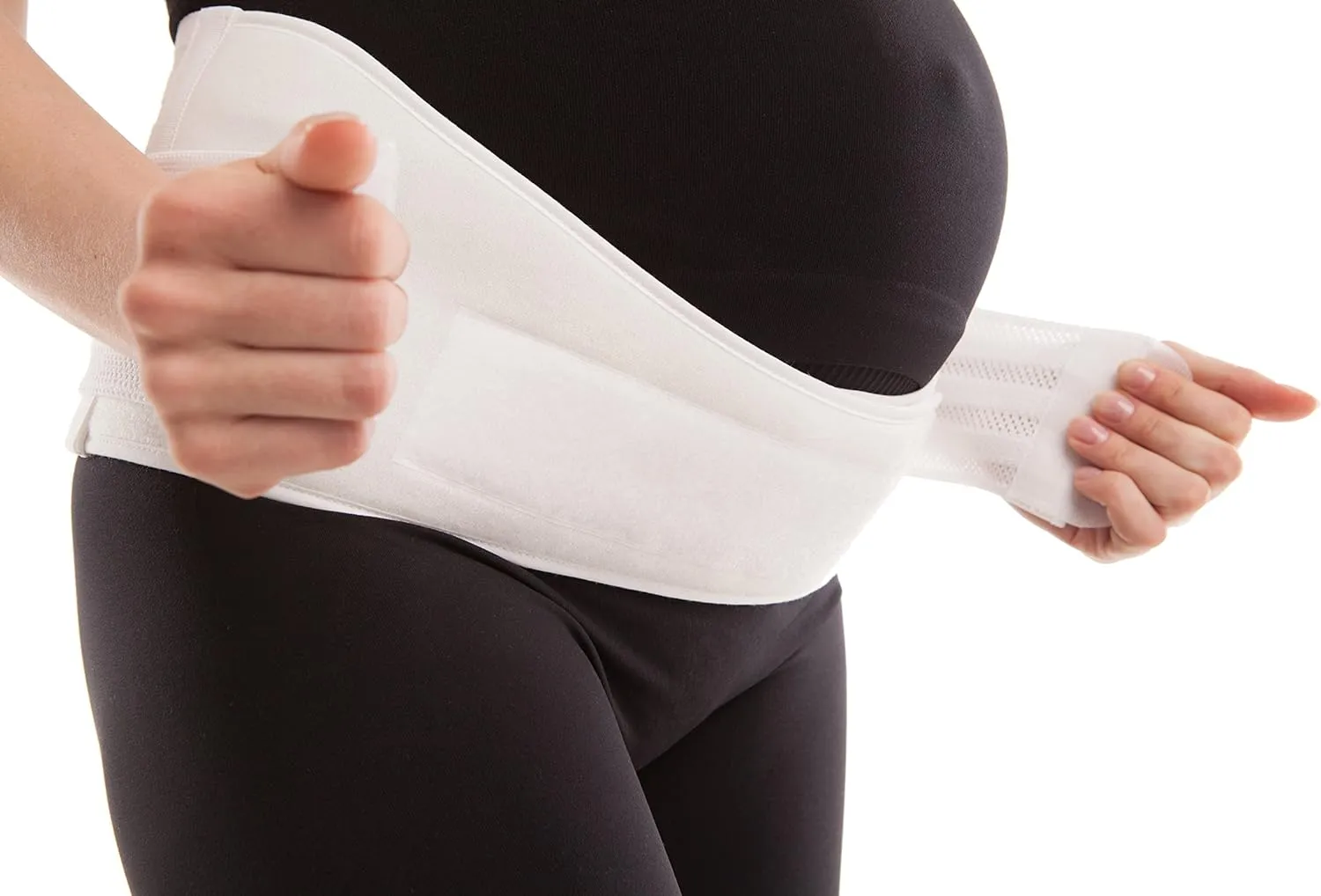 GABRIALLA Cotton Lined Pregnancy Belly Band for Pregnant Women, Soft & Breathable, Pregnancy Must Haves Belly Support Band for Abdominal, Pelvic, Waist, Back Pain - Adjustable Maternity Support Belt