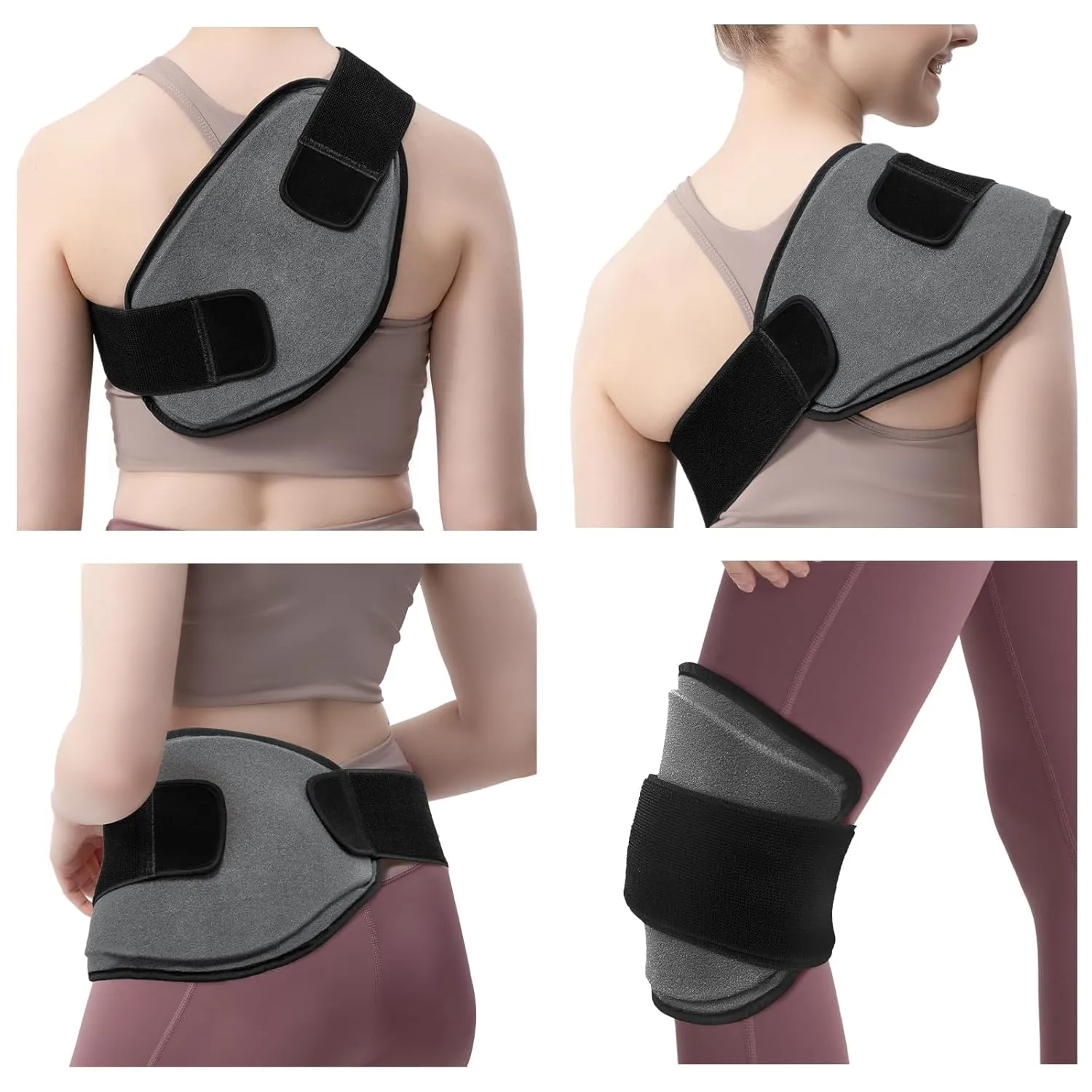 Gel Ice Packs Moldable for Injuries Reusable Soft Small FlexibleLong-lasting Cold Bag Wrap Best for Back, Shoulder, Knees, Ankle, Neck, Elbow, Foot, Hip Cold Compress for Swelling with Velcro Straps