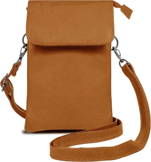 Genuine Leather Crossbody Bag for Women - Small Shoulder Cellphone Purse Wallet