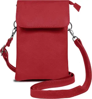 Genuine Leather Crossbody Bag for Women - Small Shoulder Cellphone Purse Wallet
