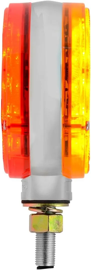 GG Grand General 74701 4” Smart Dynamic Double Face Amber/Red LED Pedestal Light for Trucks, Towing, Trailers, RVs and Buses – Passenger Side