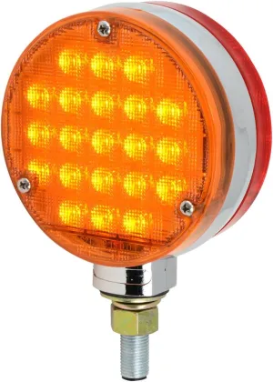 GG Grand General 74701 4” Smart Dynamic Double Face Amber/Red LED Pedestal Light for Trucks, Towing, Trailers, RVs and Buses – Passenger Side