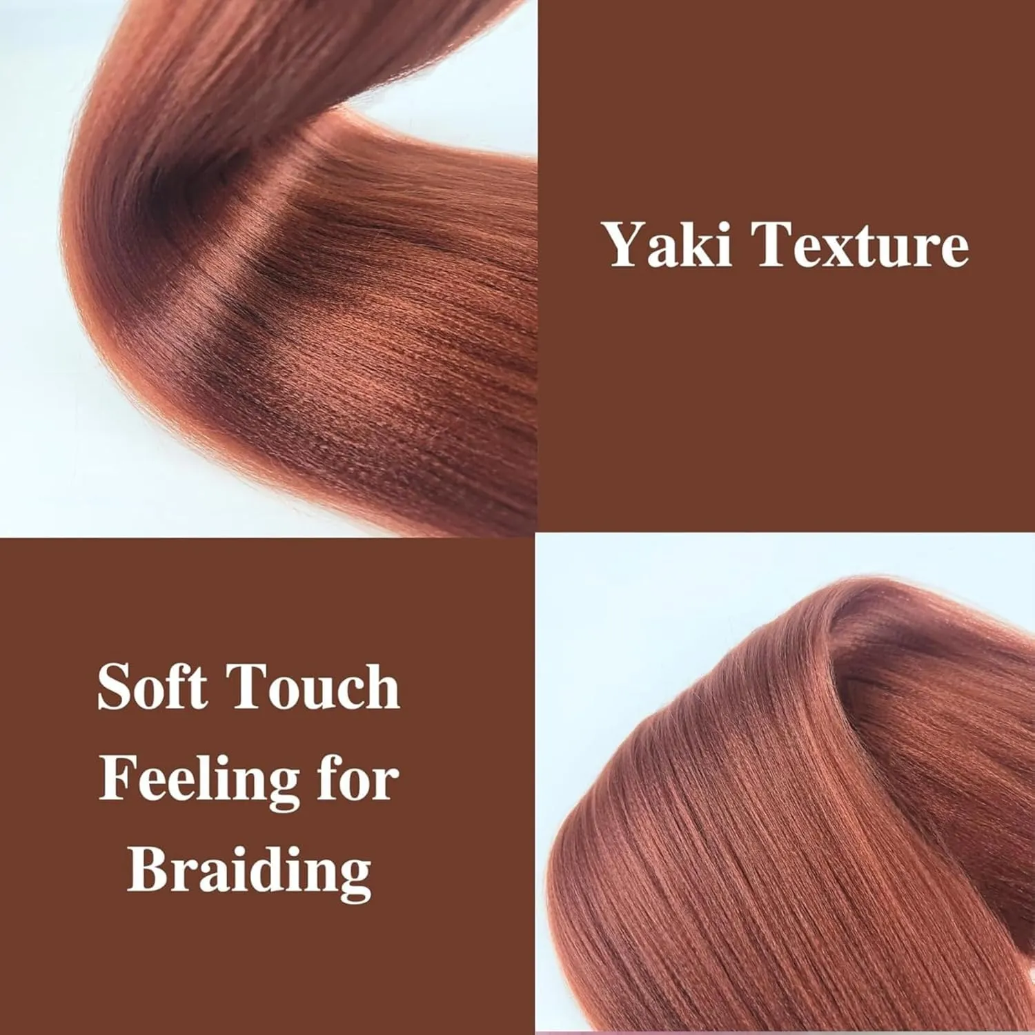 Ginger Braiding Hair Pre stretched Curly Ocean Wave Crochet Braids Prestretched Braiding Hair Extensions Hypoallergenic Ez Braid Synthetic Knotless Yaki