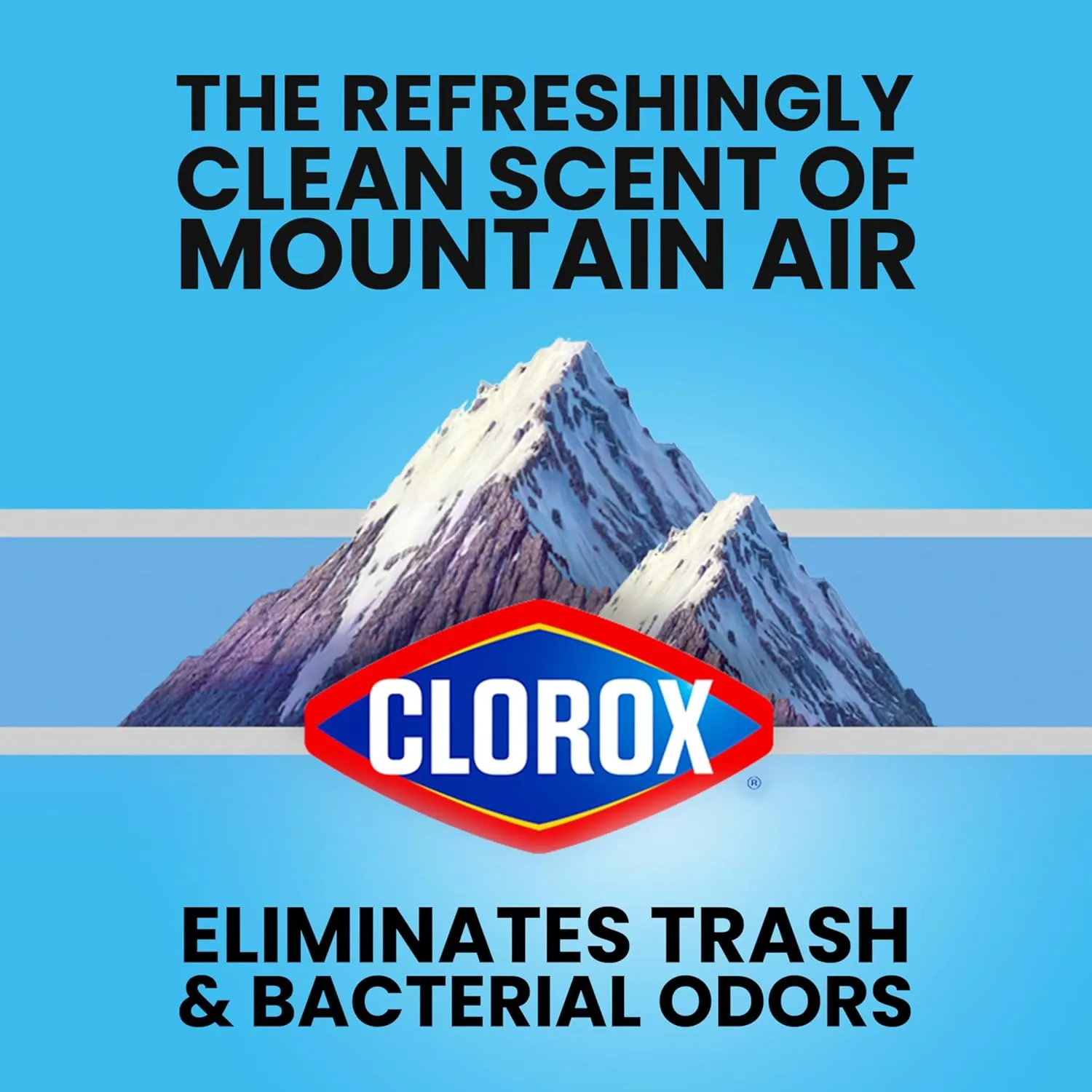 Glad ForceFlex Heavy Duty Trash Bags With Clorox, Mountain Air, 30 Gal, 25 Ct (Package May Vary)