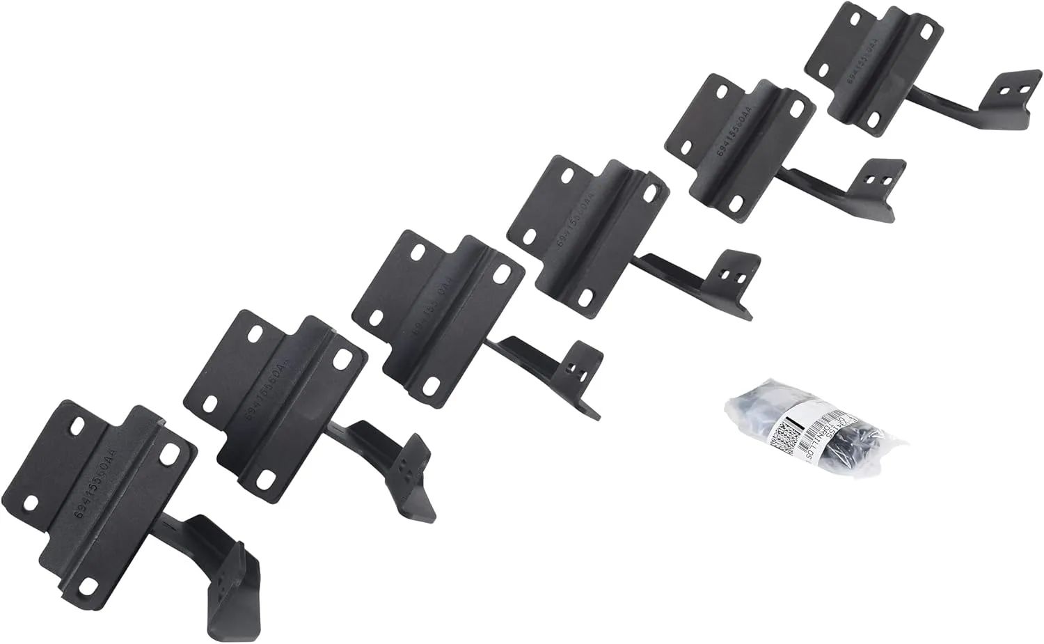 Go Rhino 6941555 RB10/RB20 Running Boards - MOUNTING Brackets ONLY for 15-24 F-150, F-250 Super Duty, F-350 Super Duty, Textured Black
