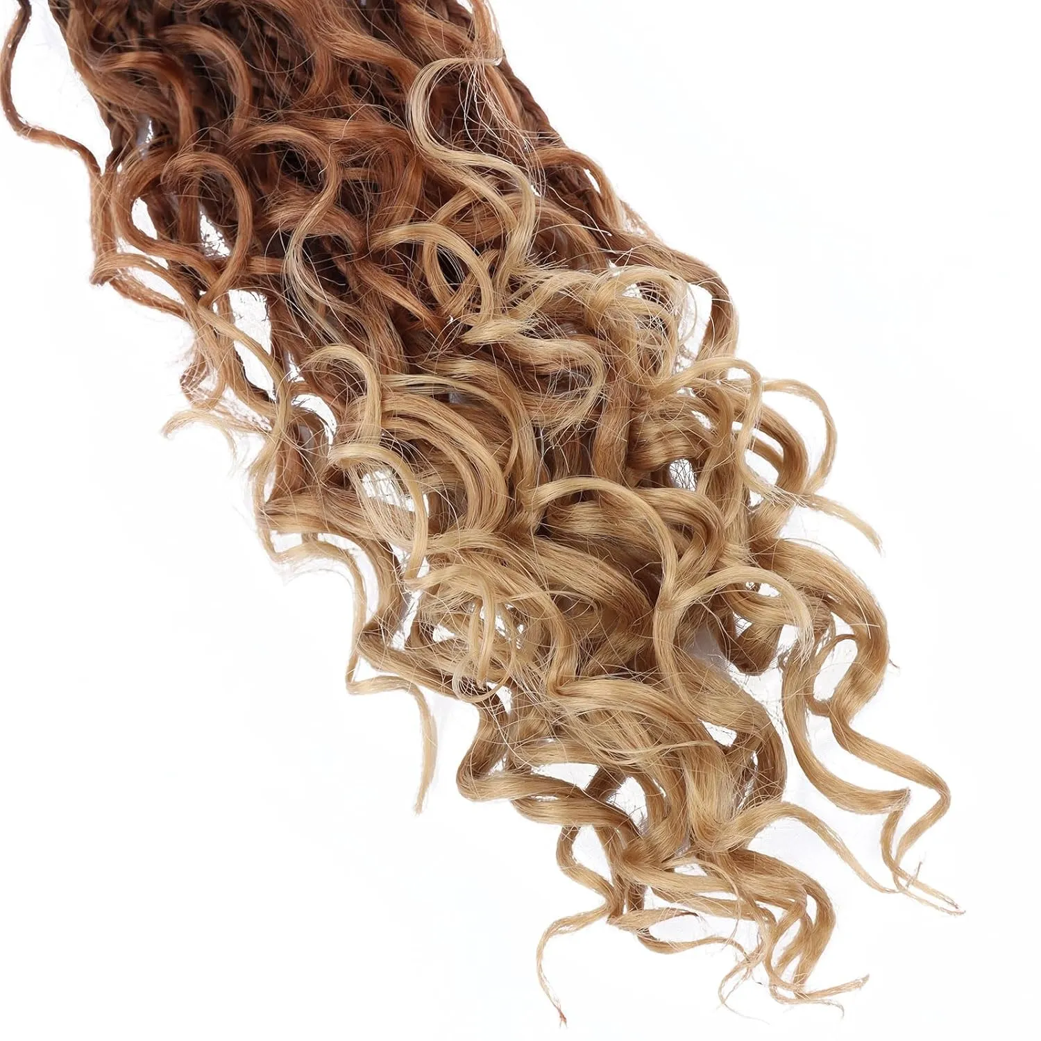 Goddess Box Braids Crochet Hair -14 Inch 8 Packs Pre Looped Bohomian Box Braid Crochet Hair for Black Women, Boho Crochet Braids with Curly Ends,Crochet Box Braids Synthetic Hair Extensions 1b/30/27