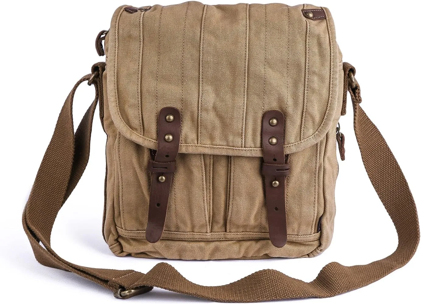 GOOTIUM Canvas Crossbody Bag - Small Messenger Bag | Vintage Shoulder Purse
