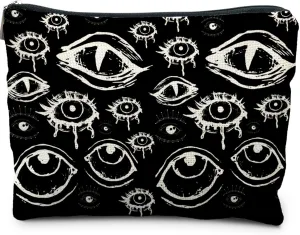 Goth Makeup Bag, Mystical Gothic Evil Eyes Witchy Cosmetic Bag Toiletry Bag for Women, Witch Stuff, Halloween Makeup Bag, Halloween Gifts for Women