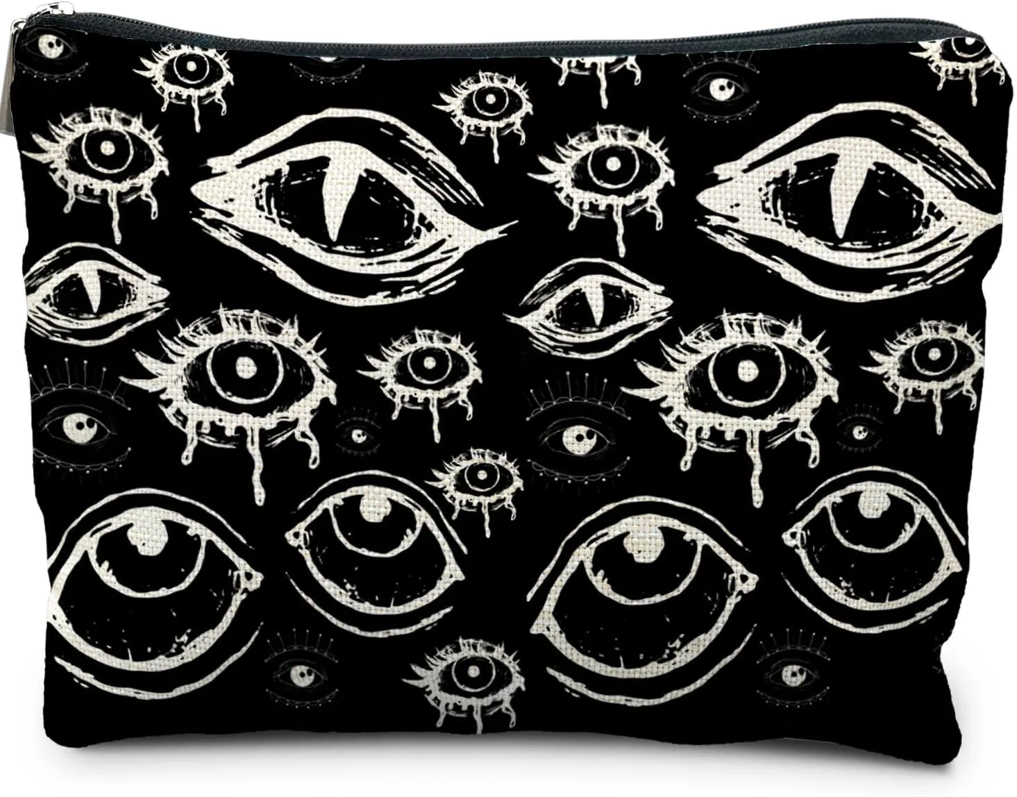 Goth Makeup Bag, Mystical Gothic Evil Eyes Witchy Cosmetic Bag Toiletry Bag for Women, Witch Stuff, Halloween Makeup Bag, Halloween Gifts for Women