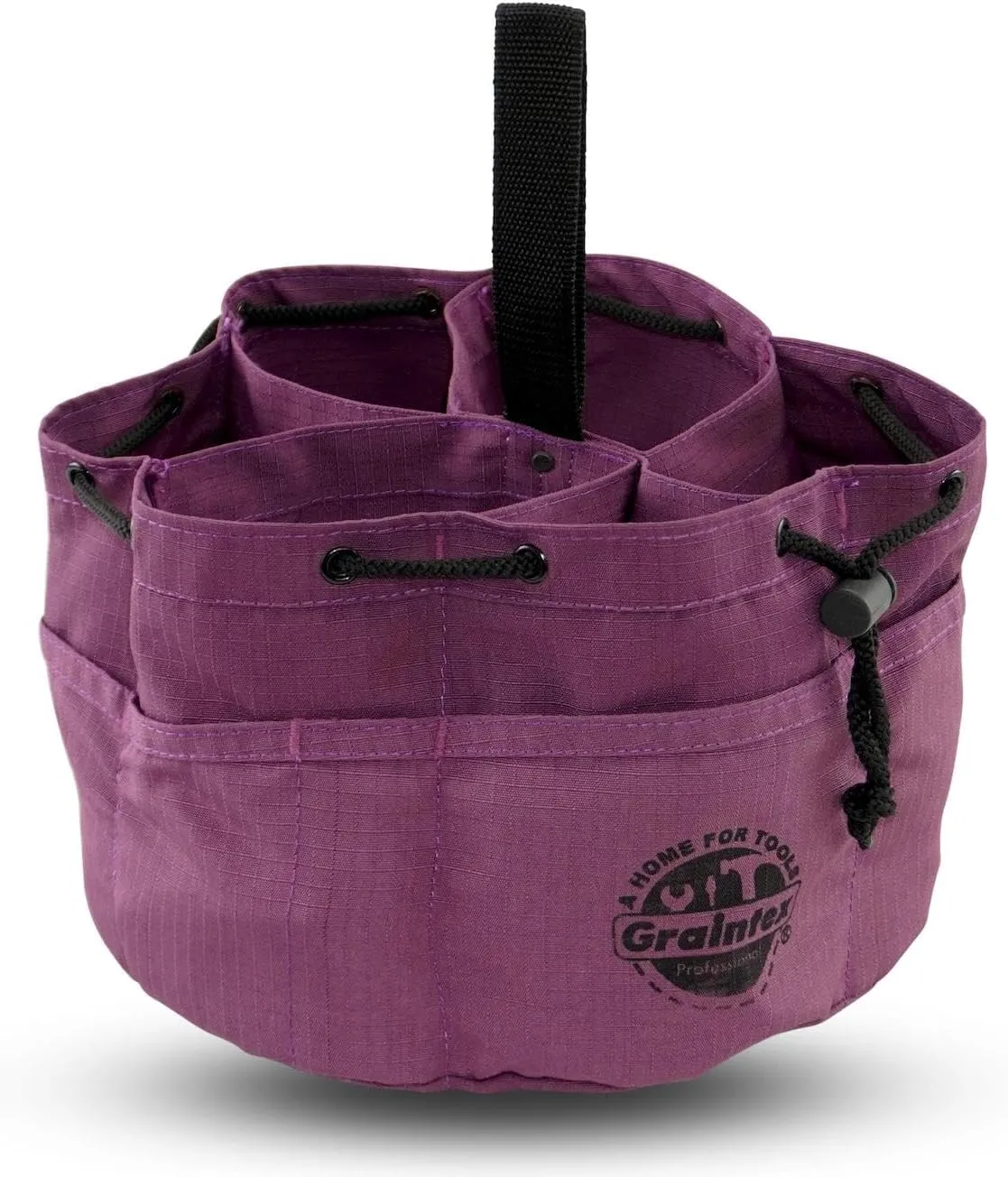 Graintex GB2895 18 Pockets Grab Bag Purple Color Rip-stop Canvas Drawstring Closure, Small Parts Organizer Bag, Parachute Bag for Screws, Small Tools, Small Parts, Parachute Tool Bag