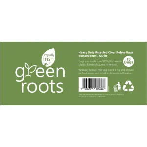 Green Roots Clear Refuse Sacks 15