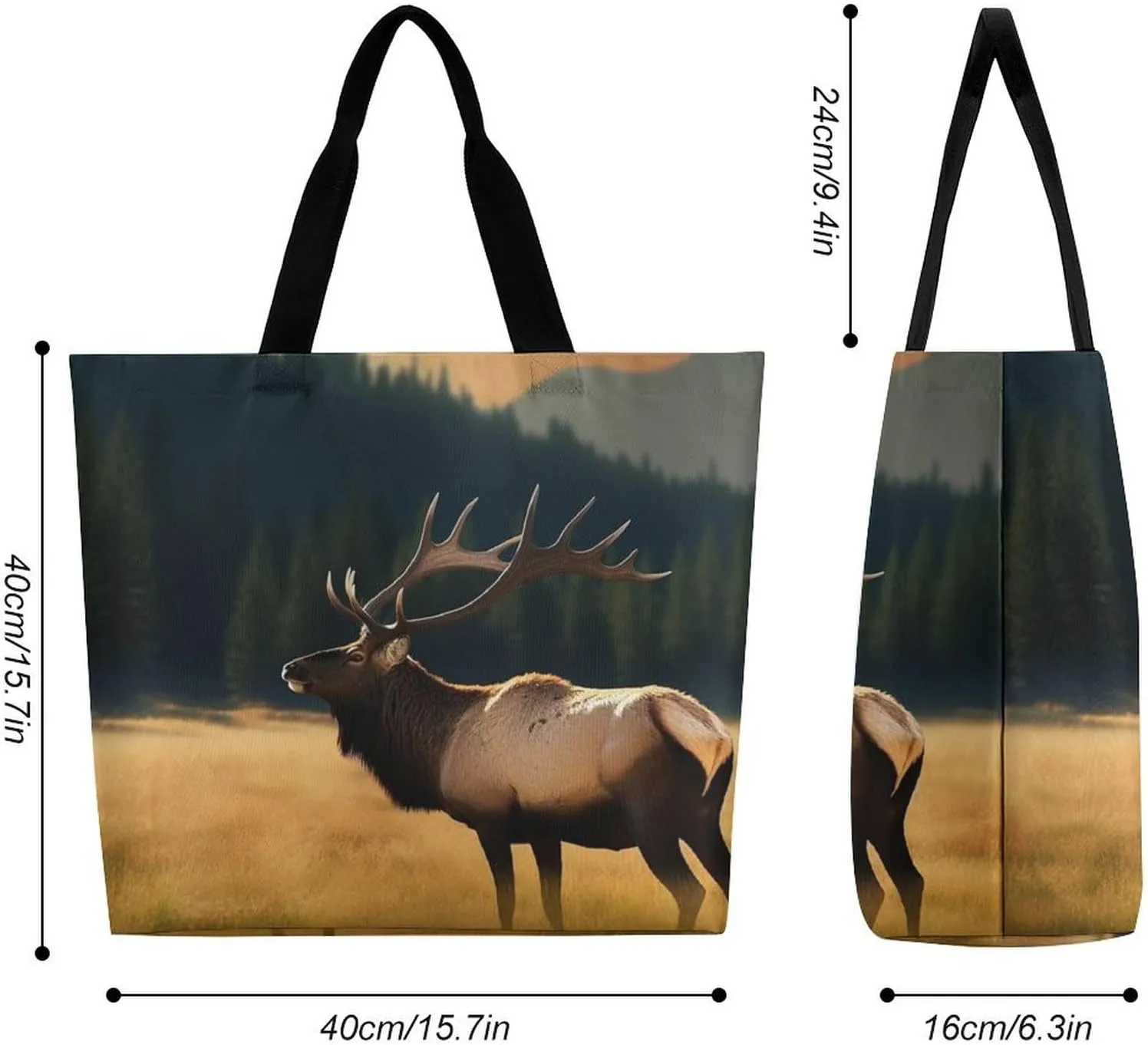 Grocery Bag Reusable Tote Bag Foldable Flying Dragon Shopping Bag Handbag Washable Shoulder Bag for Travel