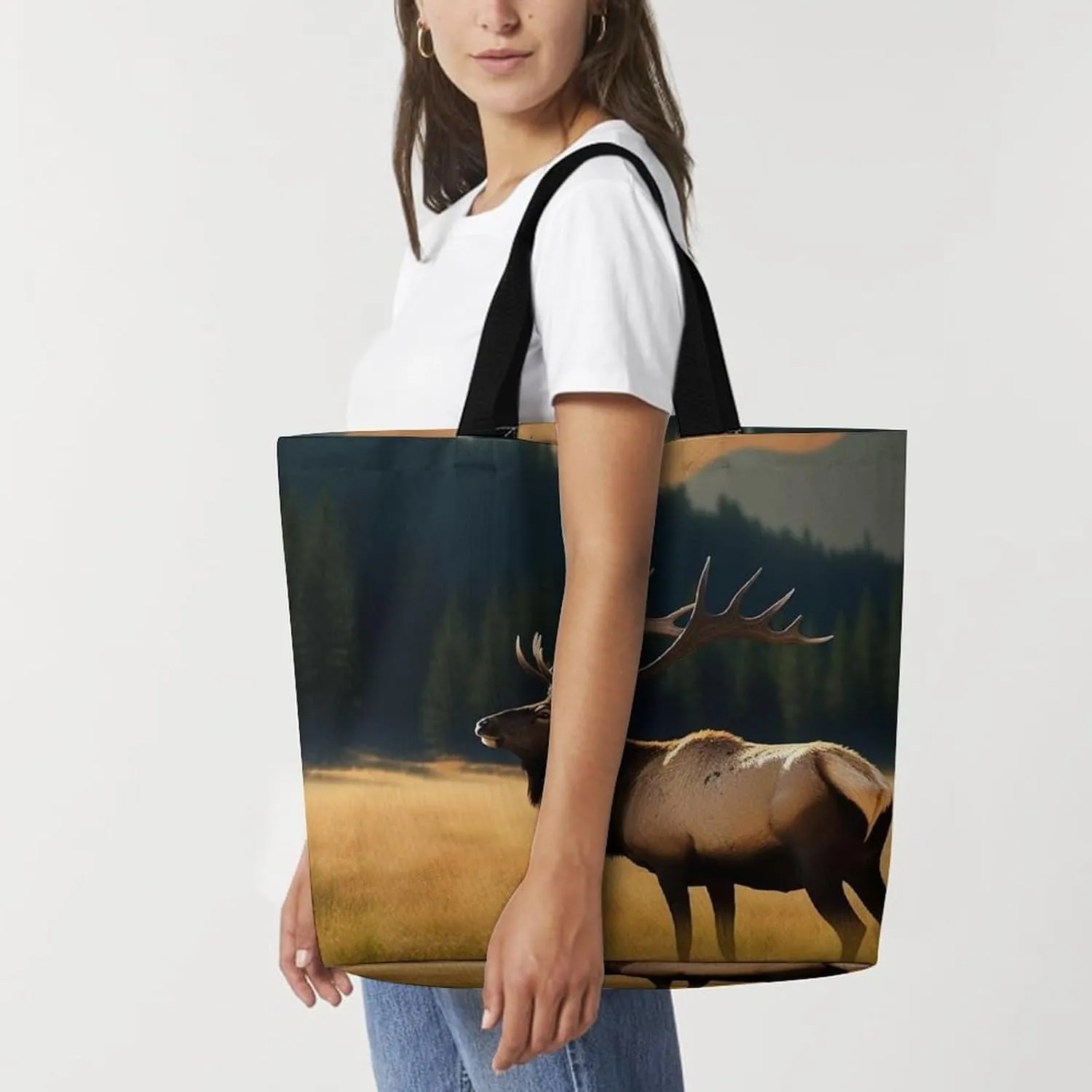 Grocery Bag Reusable Tote Bag Foldable Flying Dragon Shopping Bag Handbag Washable Shoulder Bag for Travel