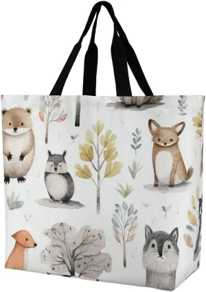 Grocery Bag Reusable Tote Bag Foldable Light Blue Pizza Slice Shopping Bag Handbag Washable Shoulder Bag for Travel