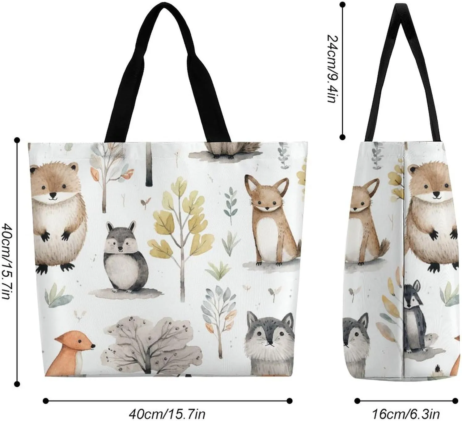 Grocery Bag Reusable Tote Bag Foldable Light Blue Pizza Slice Shopping Bag Handbag Washable Shoulder Bag for Travel