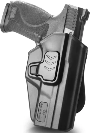 GUN & FLOWER OWB Holster Fit Smith & Wesson SD9 VE & SD40 VE Pistol,Outside Waistband Carry Paddle Holster. Level II Retention with Index Finger Release, Right Hand Adjustable Cant