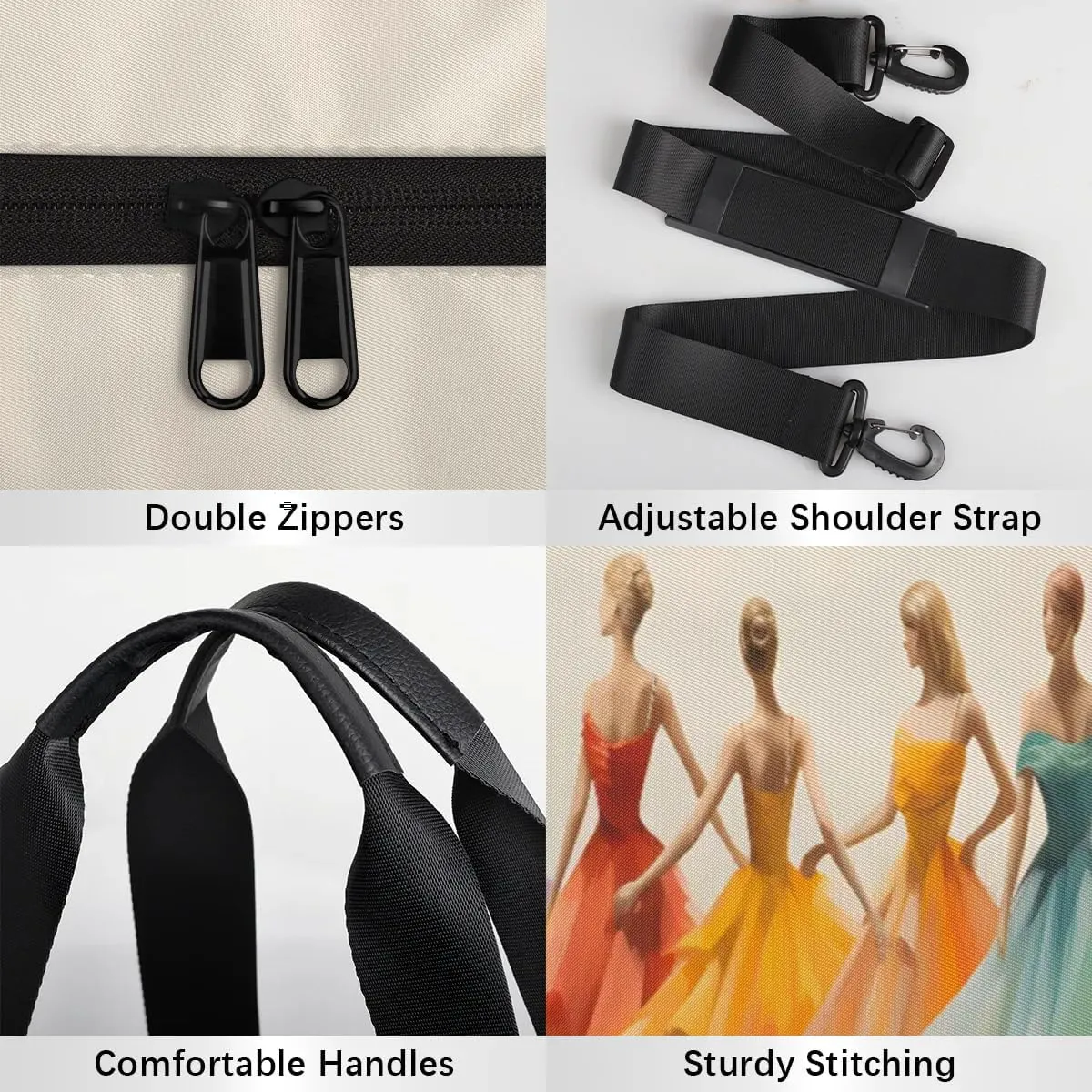 Gym Bags for Men Women Elegant Ballet Dancers Sports Duffel Bags Carry On Travel Duffle Bag with Detachable Adjustable Shoulder Strap Overnight Weekender Bag