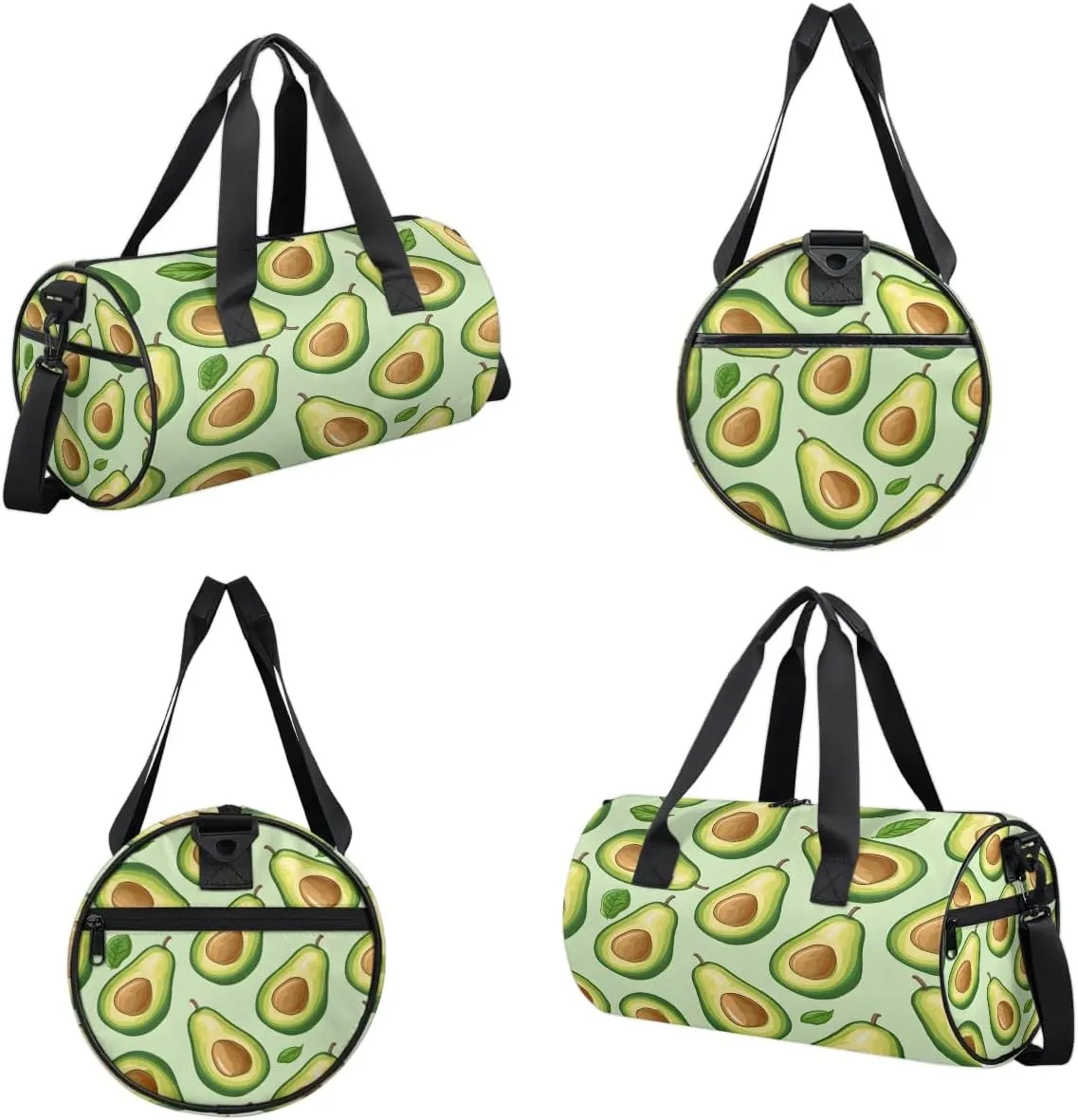 Gym Bags for Men Women Fruit Avocado Sports Duffel Bags Carry On Travel Duffle Bag with Detachable Adjustable Shoulder Strap Overnight Weekender Bag