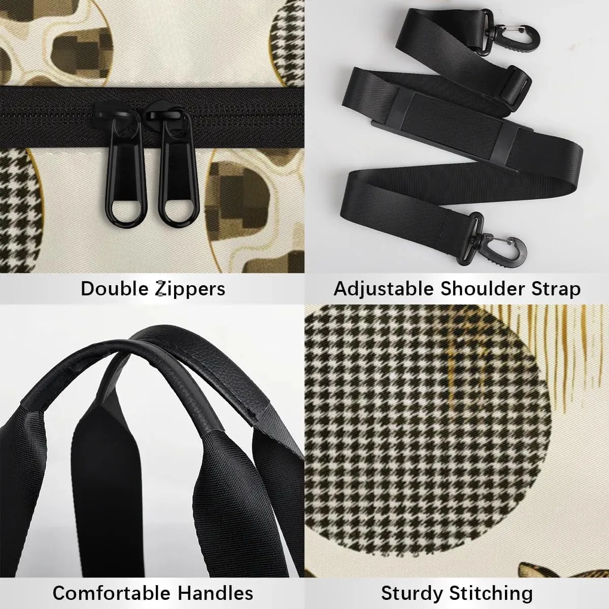 Gym Bags for Men Women Leopard Print Circle Sports Duffel Bags Carry On Travel Duffle Bag with Detachable Adjustable Shoulder Strap Overnight Weekender Bag