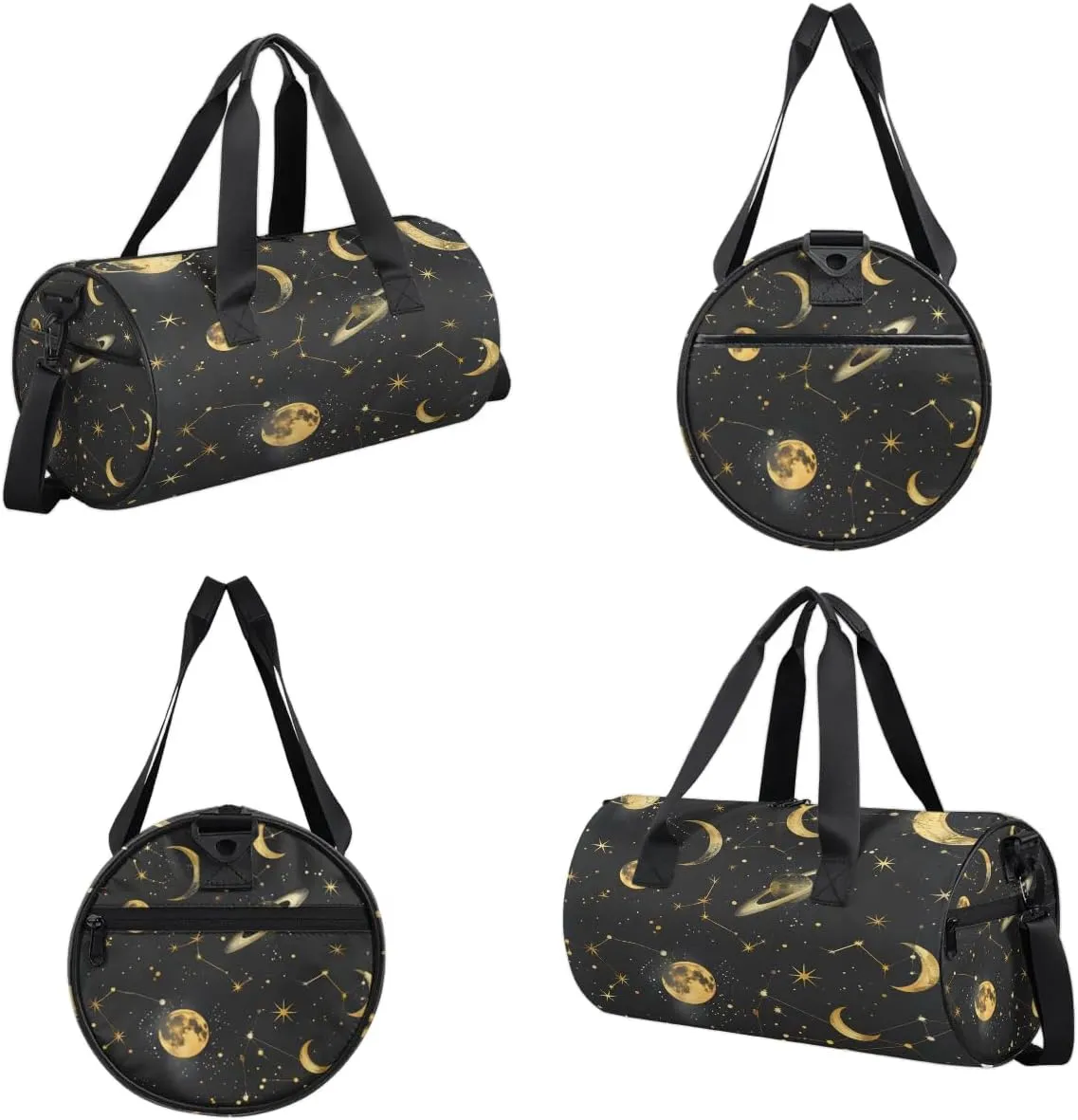 Gym Bags for Men Women Moon Planet Sports Duffel Bags Carry On Travel Duffle Bag with Detachable Adjustable Shoulder Strap Overnight Weekender Bag