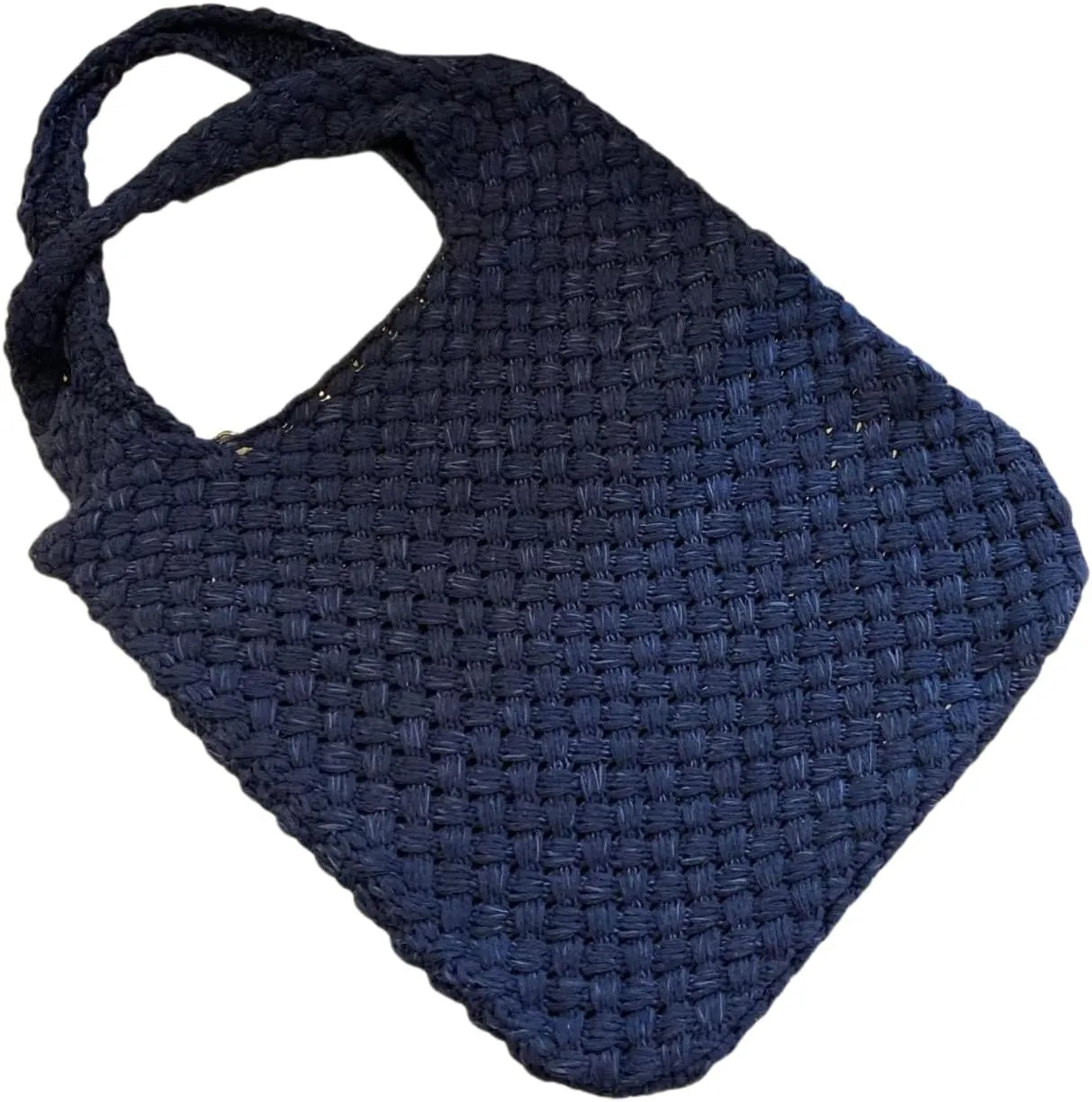 Handmade Crochet Tote Bag for Women - Boho Knitted Shoulder Purse with Dual Straps, Spacious Daily Bag