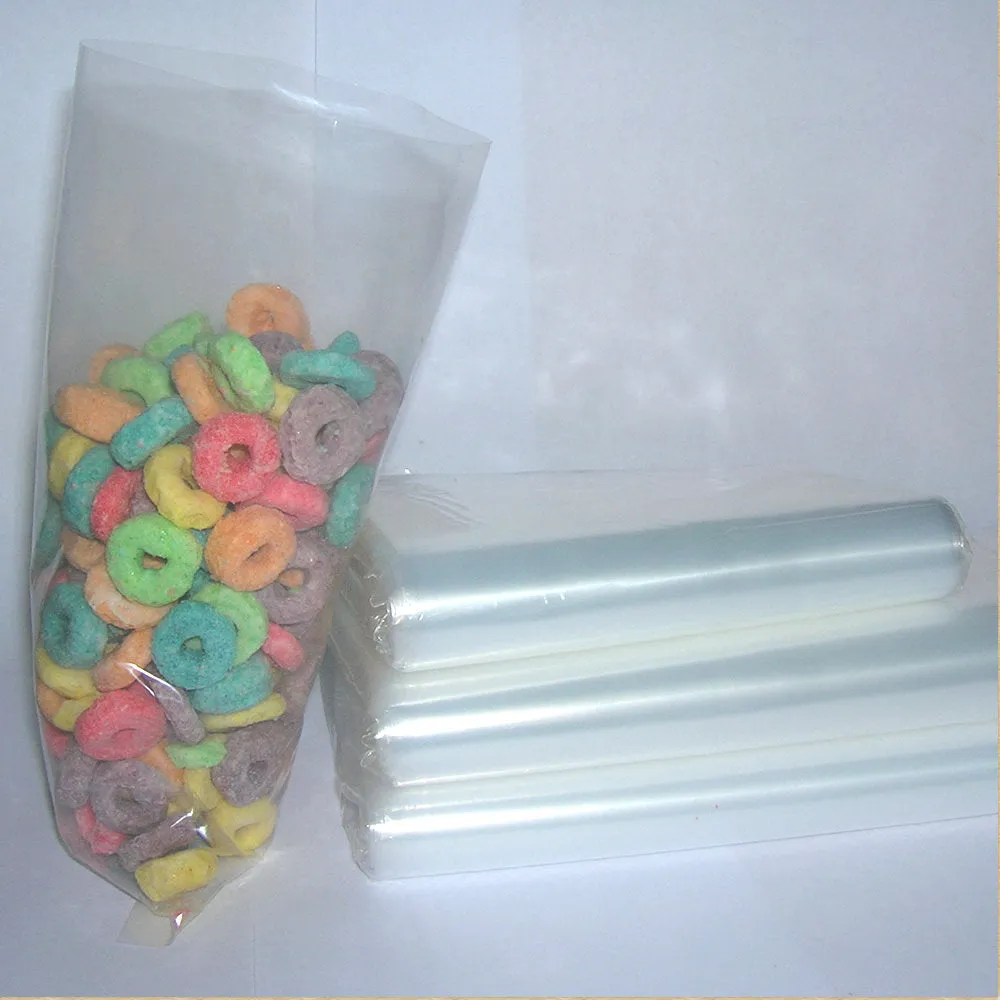 Heavy Duty 4mil 100pcs Clear Top Open Flat Treat Bags including 3"x 10", 4"x10", 5" x 10", 6"x10", free Twist Tie, Water Proof and Heat Seal