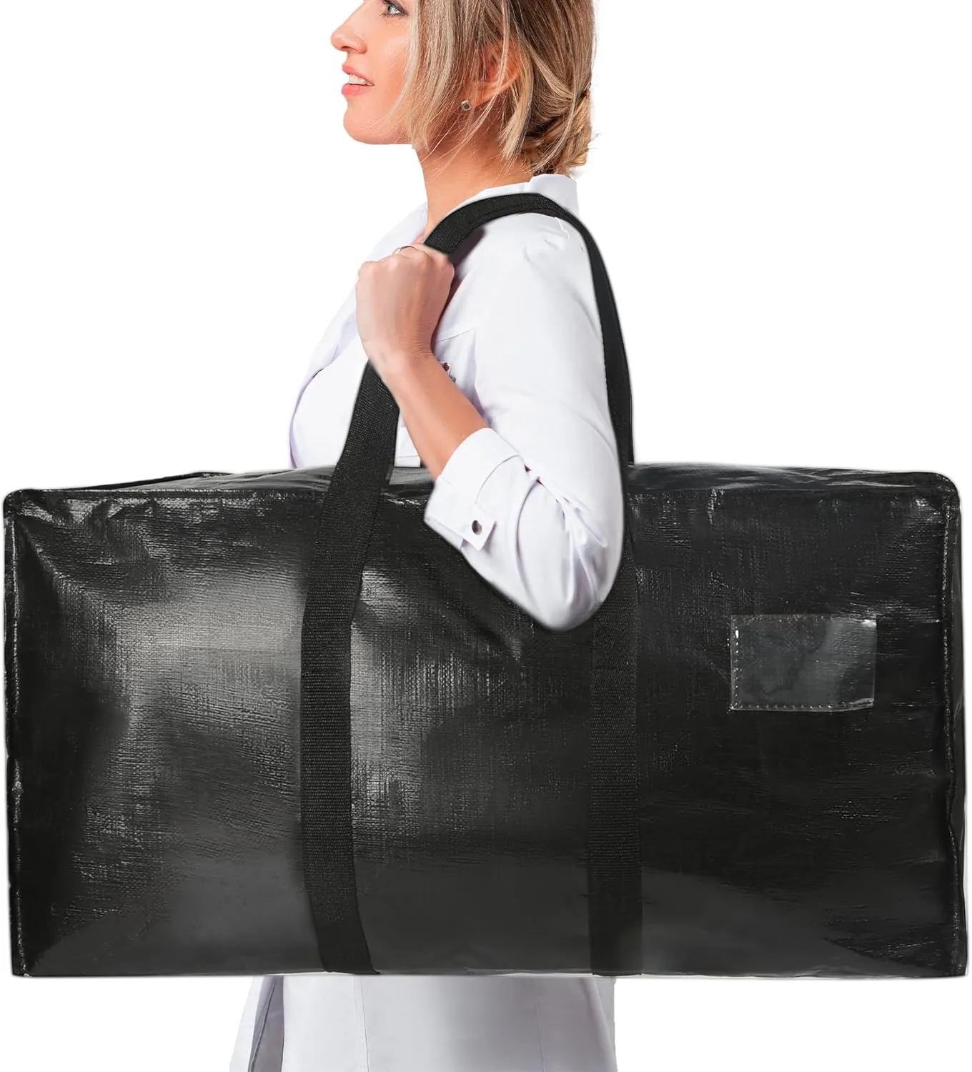 Heavy Duty Extra Large Jumbo Packing Bags, 176 Gallon Huge Moving Storage Bags with Strong Zippers & Carrying Handles, Reusable Big Moving Storage Totes for College Dorm Travel 1Pack