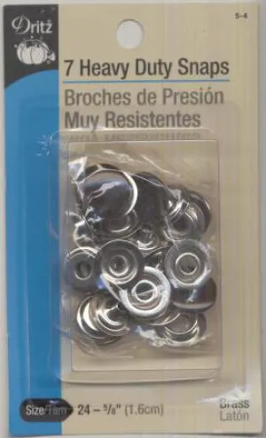 Heavy Duty Snaps 7ct Brown