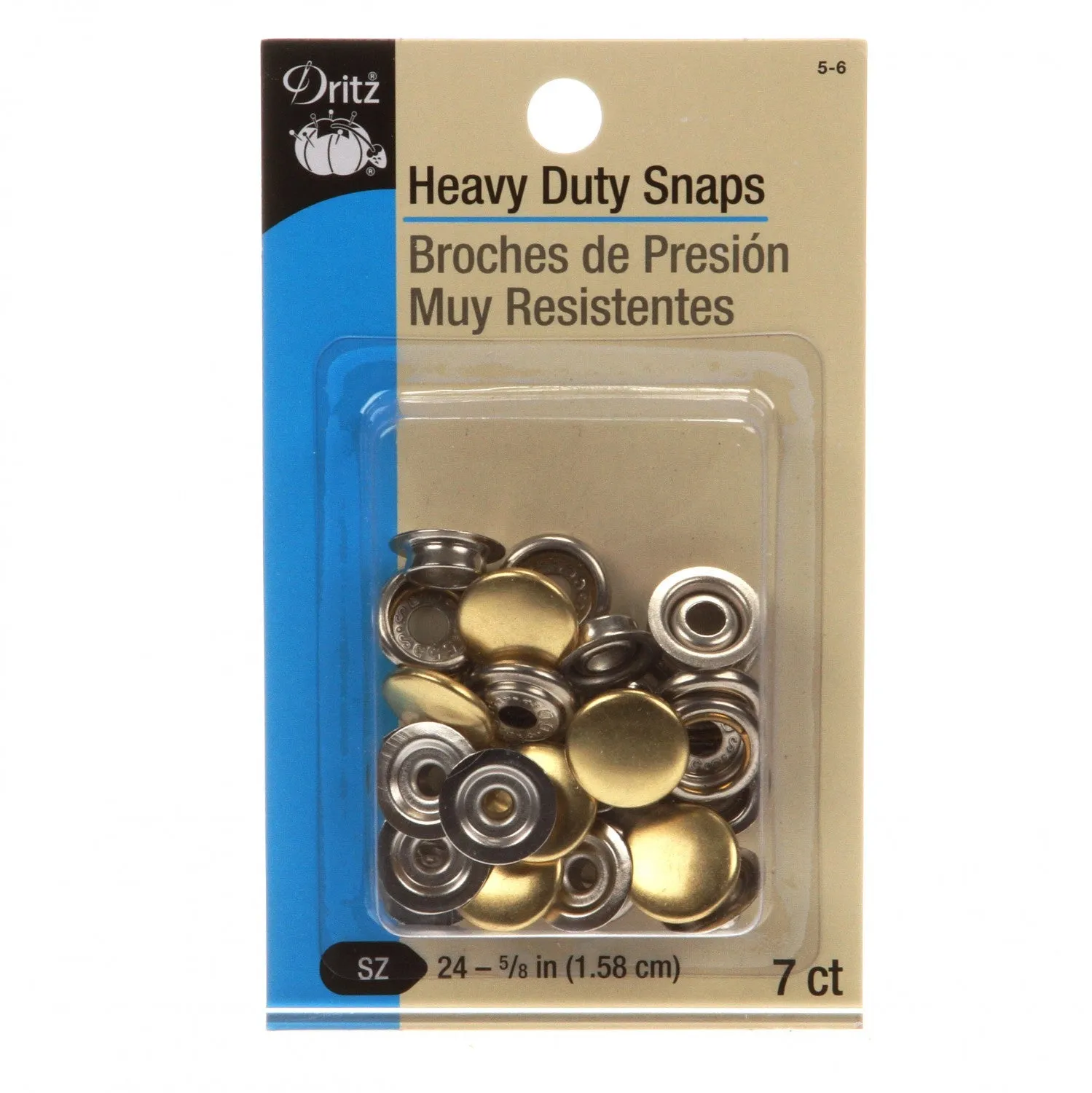 Heavy Duty Snaps 7ct Polished Brass # 5-6  Sku: 618