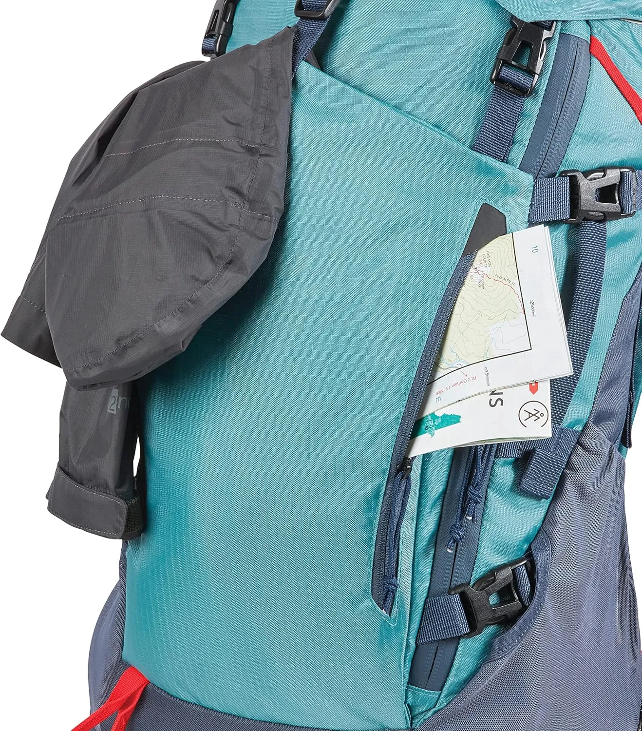 High Sierra Pathway 2.0 Backpack with Hydration Storage Sleeve, for Hiking, Biking, Camping, Traveling, Arctic Blue, 60L