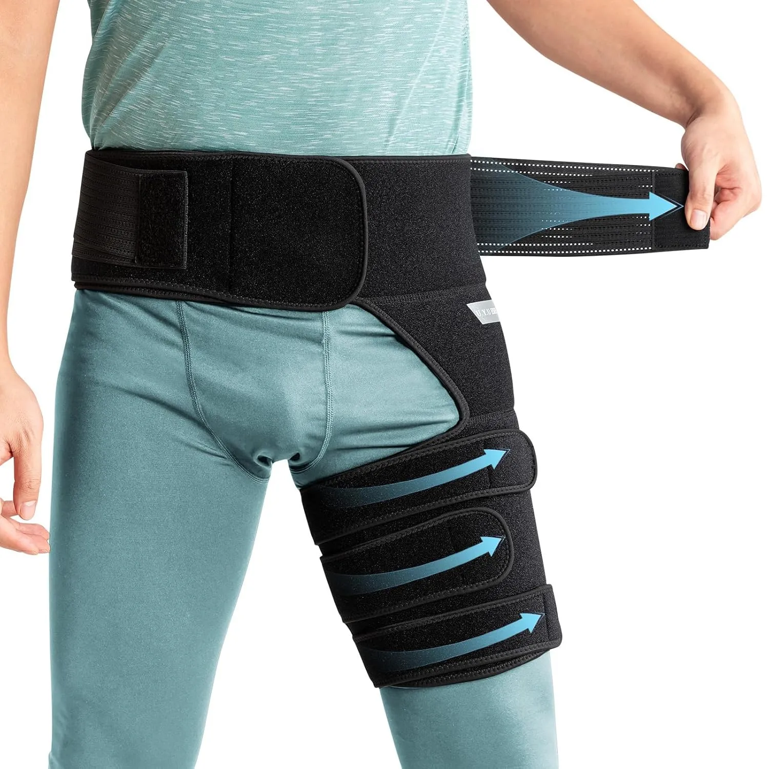 Hip Brace Sciatica Pain Relief Devices,Sciatic Nerve Brace,Adjustable Hamstring,Thigh,Groin Compression Sleeve for Sciatic Nerve Relief,Hip Flexor Compression Wrap for Women & Men