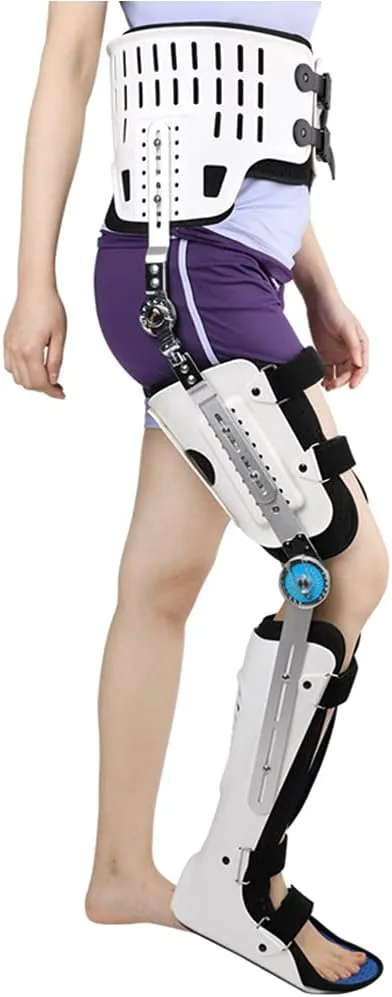 Hip Knee Ankle Foot Orthosis for Hip Fracture Rehabilitation Equipment Fixed Brace Femoral Femur Fracture Hip Instability Fixation of Lower Limb Paralysis Leg
