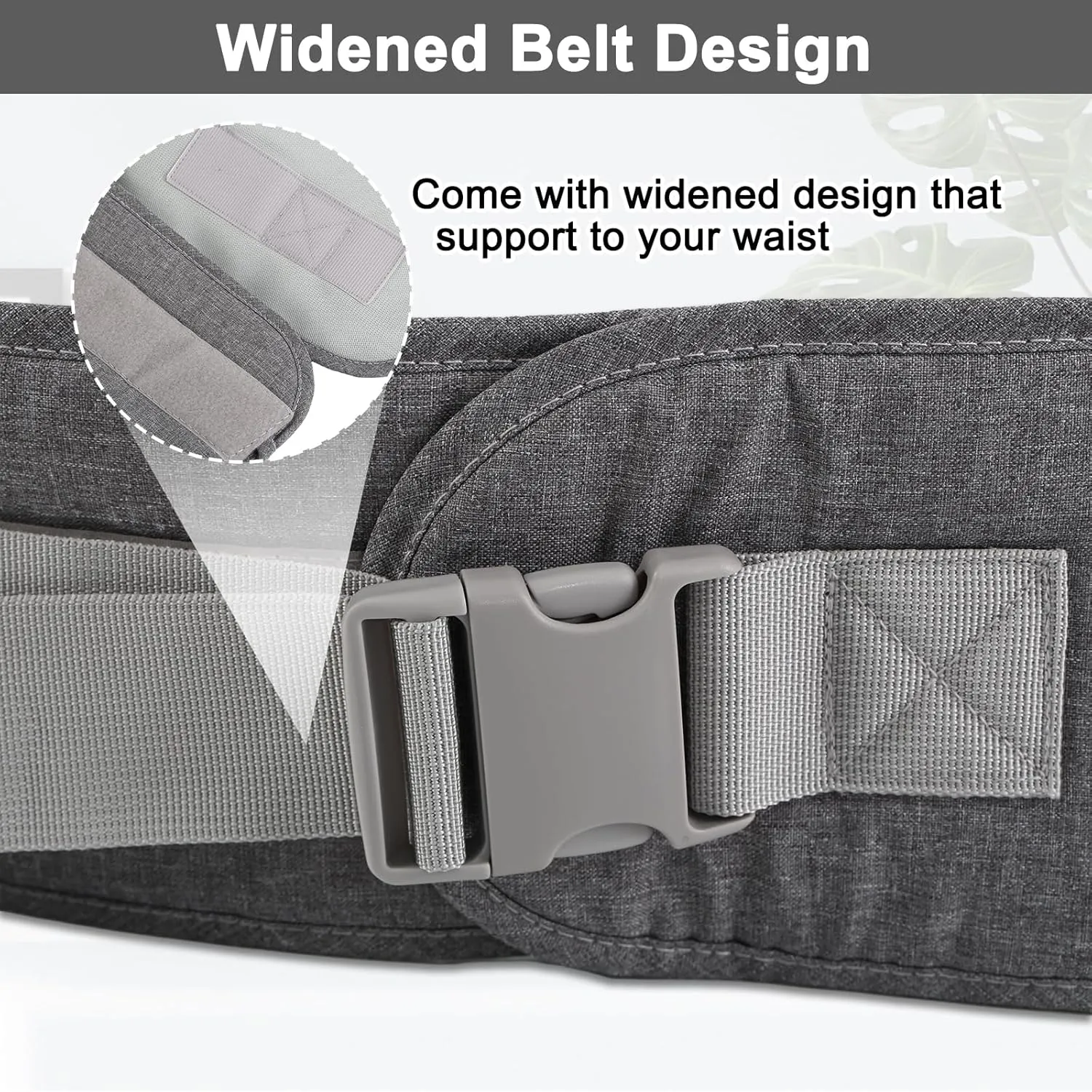 Hip Seat Baby Carrier, Baby Hip Carrier with Adjustable Waistband, Ergonomic No-Slipped Seat, Breathable Materials for Newborns to Toddlers（Grey
