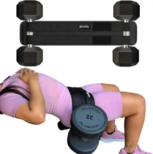 Hip Thrust Belt For Dumbbells Heavy, Kettlebells, Plates, & MAX LBS, Hip Thrust Band for Women/Men, Double Hook & Loop Booty Builder, Glute Workout Equipment for All Shapes, Both Home/Gym.