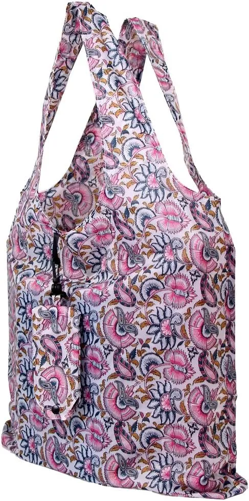 HOLYLUCK Reusable Grocery Bags,Heavy Duty Foldable Shopping Tote Bag (Standard, 3 Butterfly Flowers)