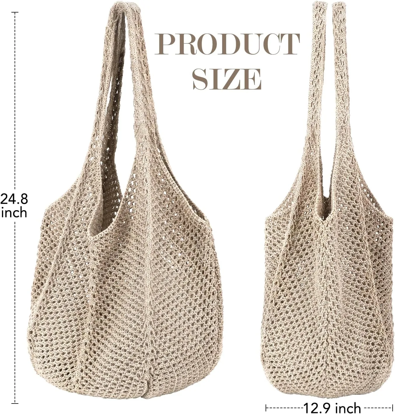 Hommtina Straw Beach Bag - Womens Crossbody Shoulder Vacation Purse for Summer