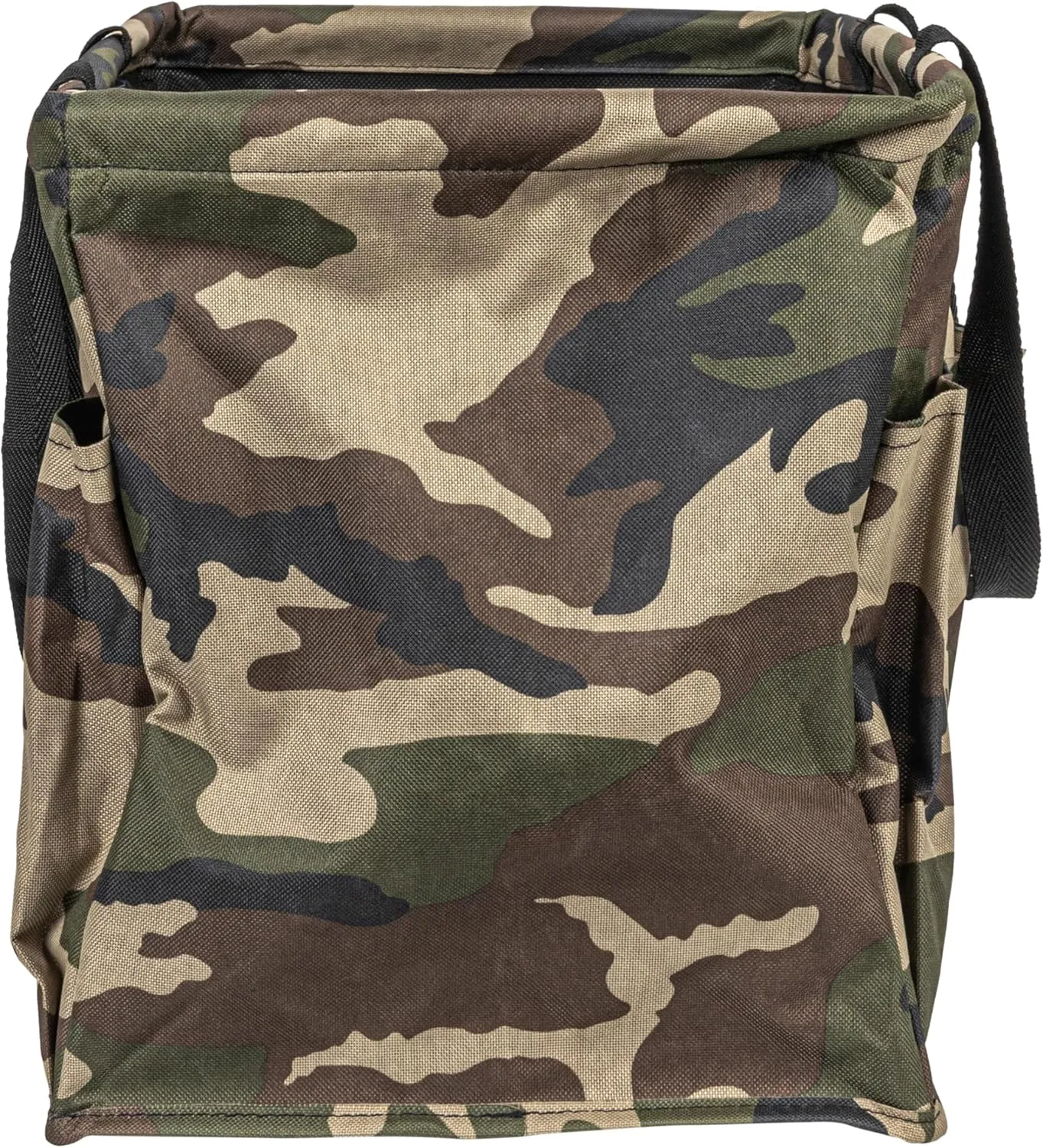 Household Essentials Krush Container All-Purpose Utility Tote, Water-Resistant Vinyl Lining with Pockets, Camo