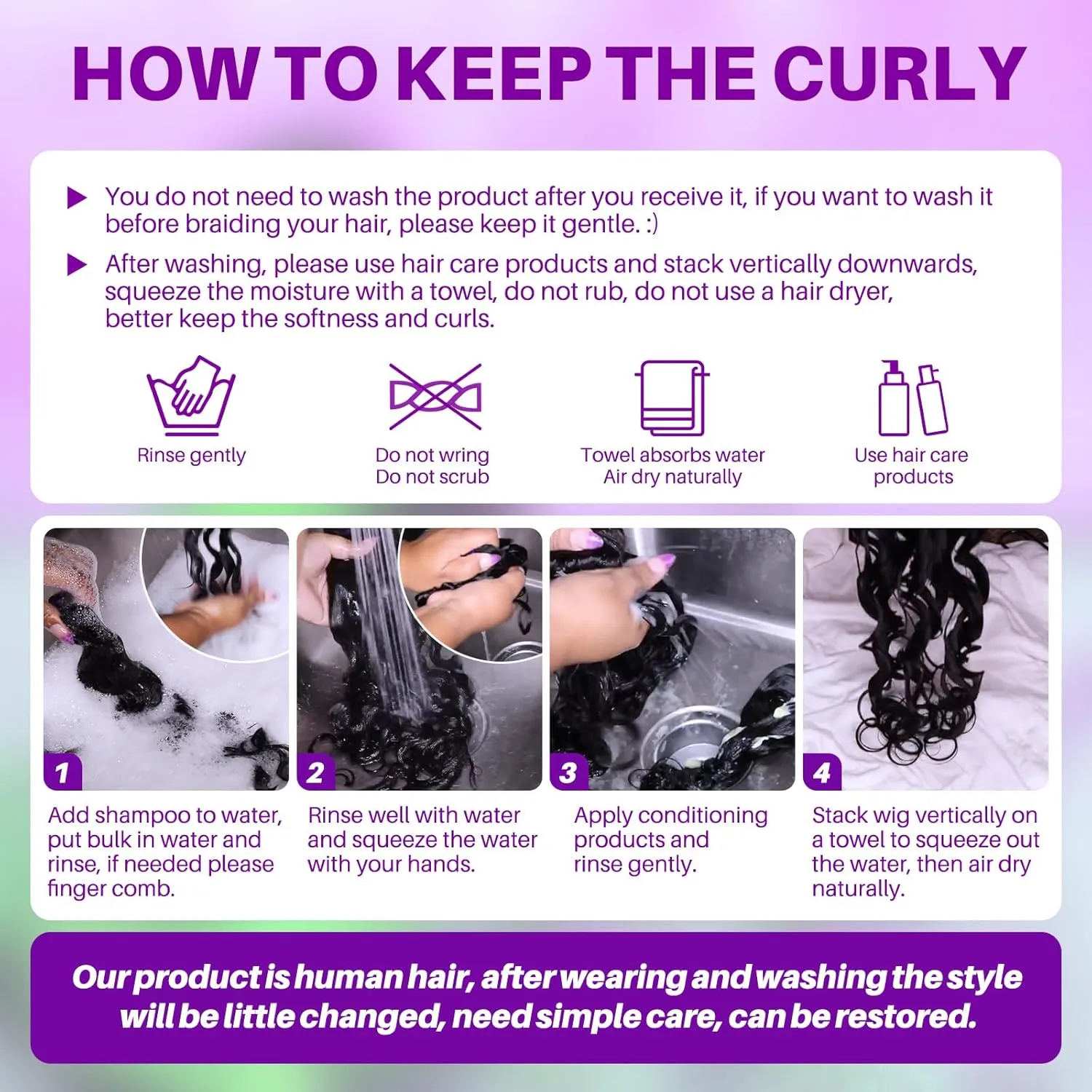 Human Braiding Hair for Boho Braids, Deep Wave Bulk Knotless Braids Curly Bohemian Water Wave Braiding 70g 16 Inch Auburn Ginger (2 No Weft Bundles/Pack)