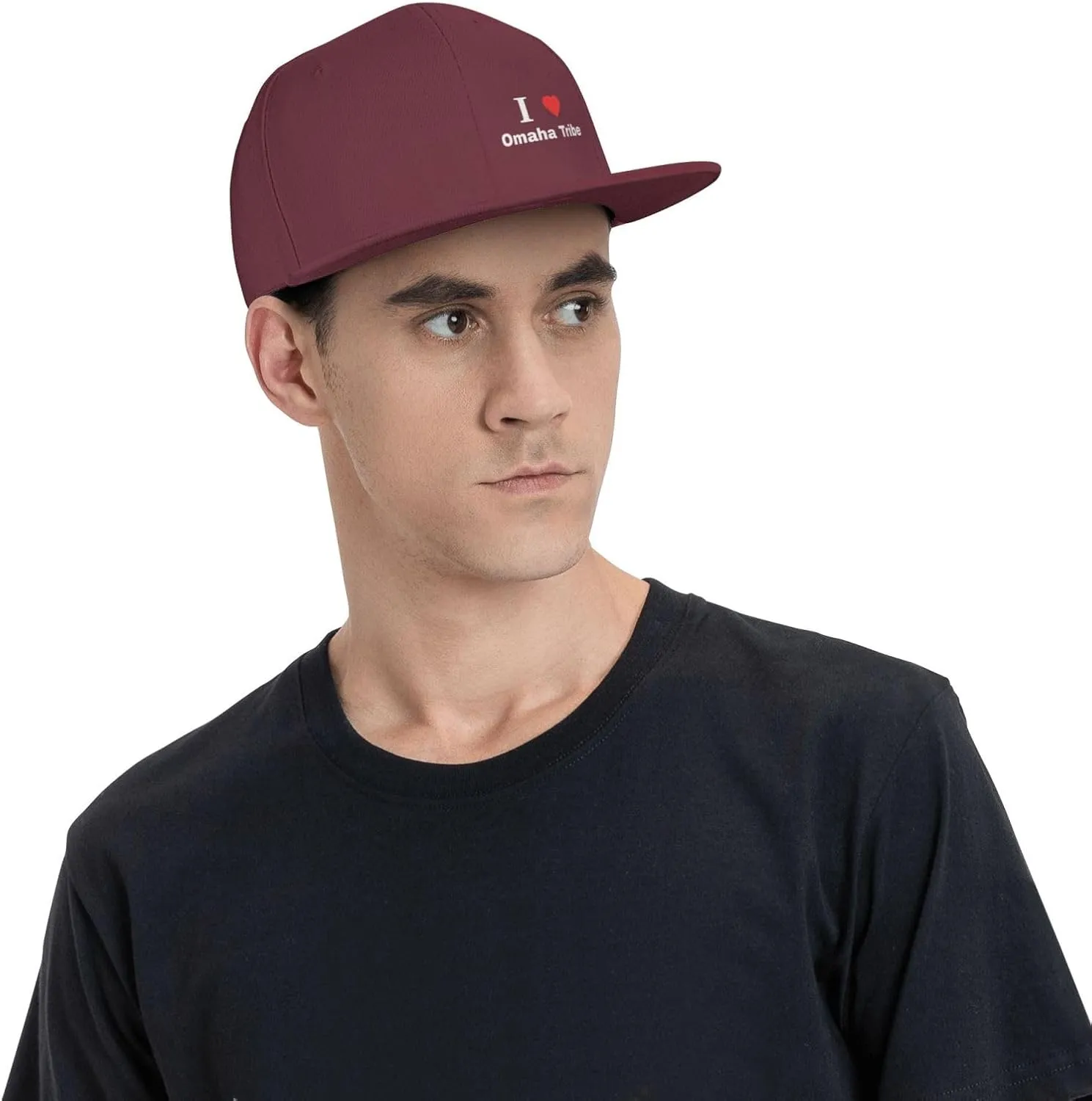 I Love Omaha Tribe Baseball Cap for Men Women Snapback Hat Hip Hop Style Flat Bill Hats