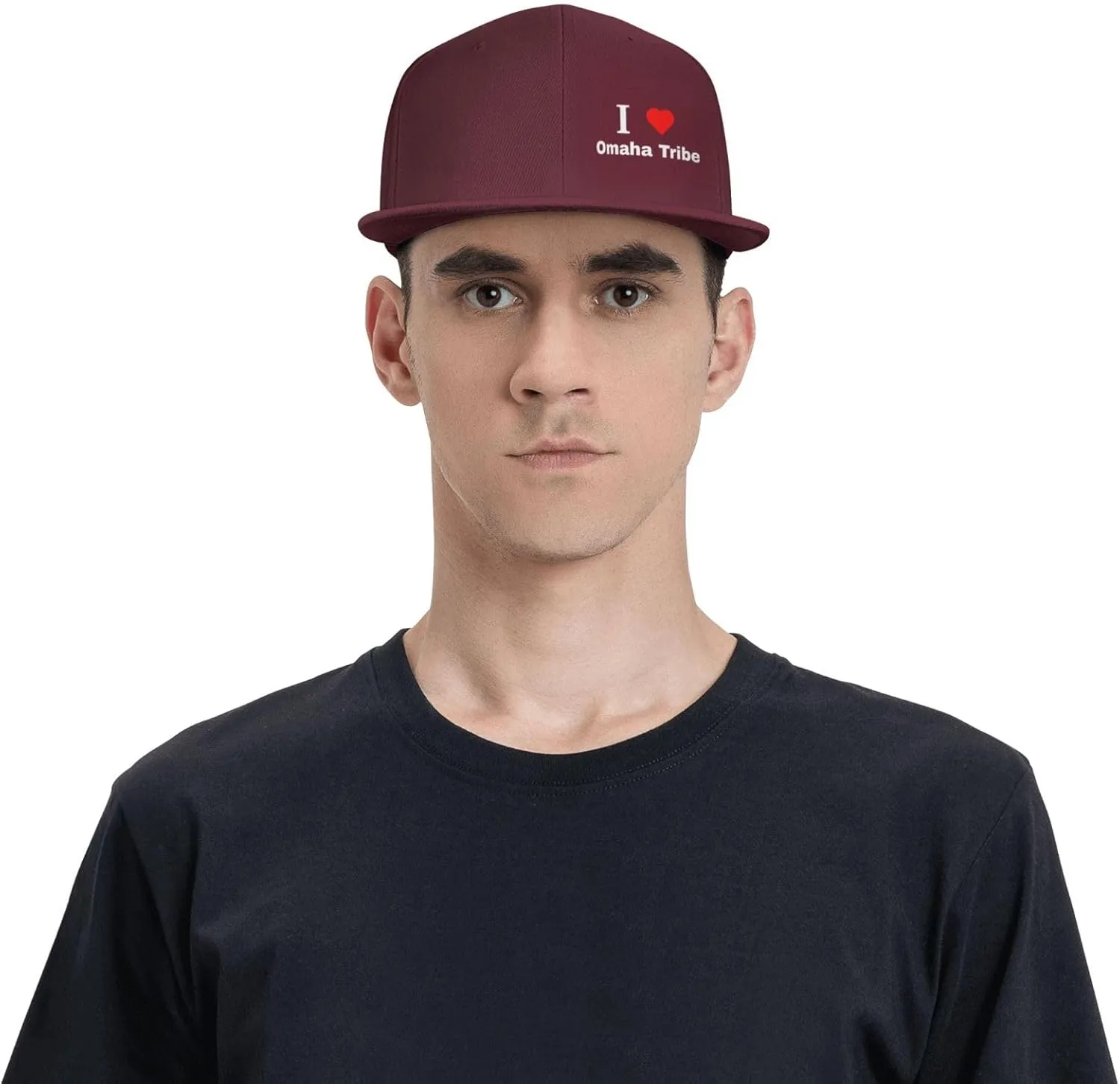 I Love Omaha Tribe Baseball Cap for Men Women Snapback Hat Hip Hop Style Flat Bill Hats