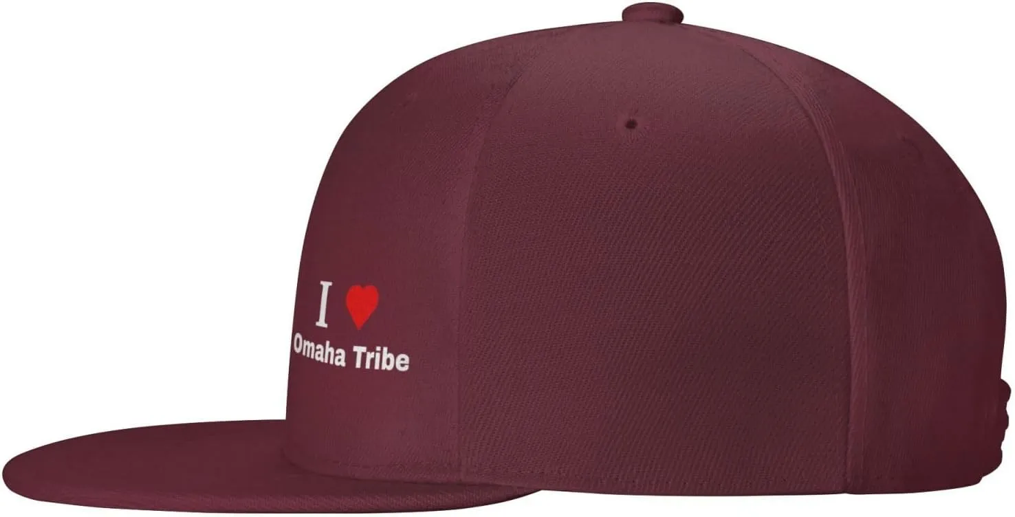 I Love Omaha Tribe Baseball Cap for Men Women Snapback Hat Hip Hop Style Flat Bill Hats