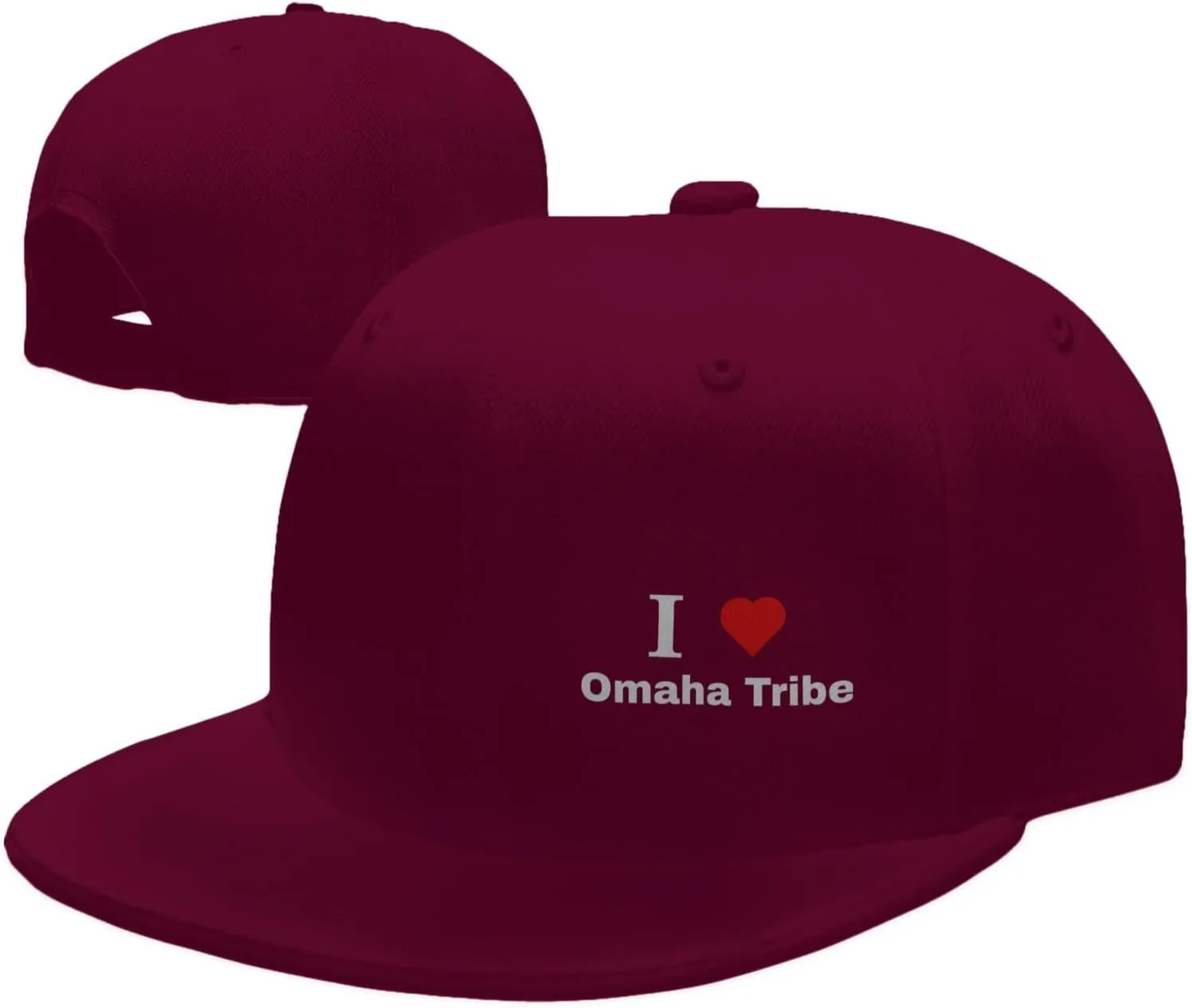 I Love Omaha Tribe Baseball Cap for Men Women Snapback Hat Hip Hop Style Flat Bill Hats