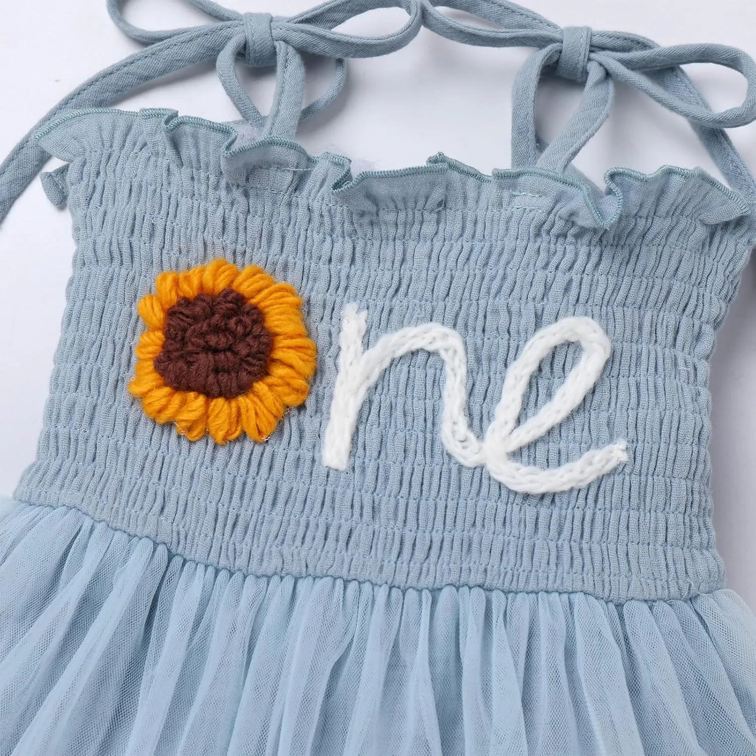 IBTOM CASTLE Baby Girl 1st Birthday Outfit Floral Strawberry Smocked Tutu Dress One Year Old Birthday Cake Smash Photoshoot