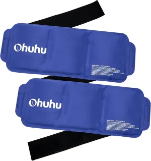 Ice Pack Wrap for Injuries: Ohuhu 2 Pack Reusable Ice Packs with Wrap Hot Cold Therapy Gel Ice Pack Adjustable Flexible for Shoulders Wrists Knee Back Neck Legs Hip Aches Injury Pain Relief