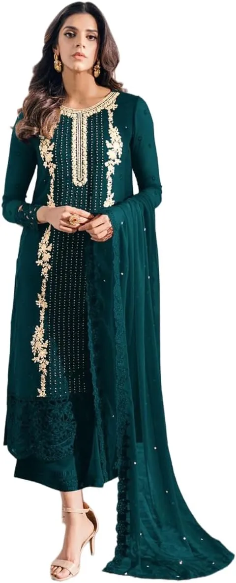 Indian Pakistani ready to wear Salwar Kameez suit embroidered plus size eid festival for women (k181)